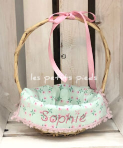 Personalisiertes Osterkörbchen - mint / rosa