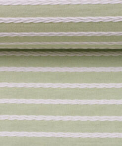 Strukturjersey "Birte" mint querverlaufendem Zopfmuster - mint pistazie