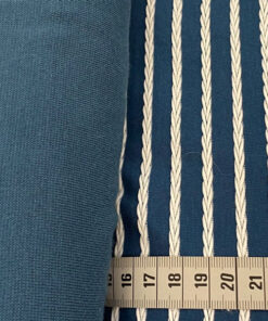 Strukturjersey "Birte" mit querverlaufendem Zopfmuster - blau