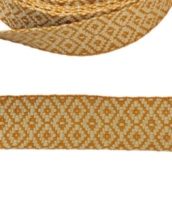 Gurtband 38 mm Raute - senf/natur