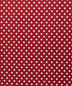 Baumwolle - Punkte burgundy / weiss