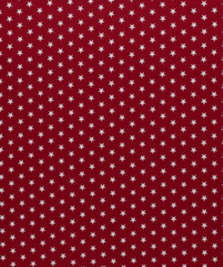 Baumwolle - Sterne burgundy / weiss