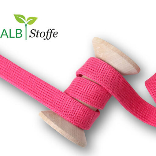 Flachkordel Hamburger Liebe 20mm - pink