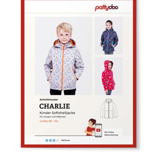 Papierschnittmuster Softshelljacke "Charlie" Kinder Gr 98-124 - Pattydoo