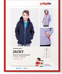Papierschnittmuster Softshelljacke "Jacky" Kinder Gr1 40-176 - Pattydoo