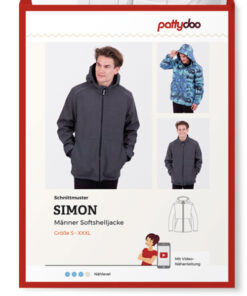 Papierschnittmuster Softshelljacke "Simon" Herren Gr XS-XXXL - Pattydoo