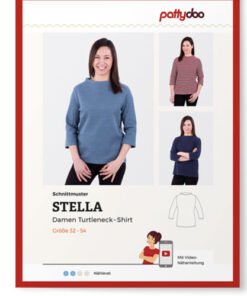 Papierschnittmuster Turtleneckshirt "Stella" Damen Gr 32-54 - Pattydoo