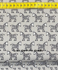 Baumwolle - Zebras grau / schwarz / weiss