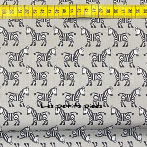 Baumwolle - Zebras grau / schwarz / weiss