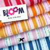 Jacquardjersey Bloom Pin stripes Hamburger Liebe - rosa / grün
