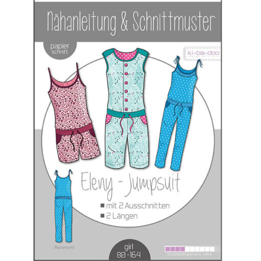 Papierschnittmuster Jumpsuit Eleny Gr 80 - 164 - Ki-ba-doo
