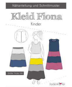 Papierschnittmuster Kleid Fiona Gr 74 - 164 - Fadenkäfer
