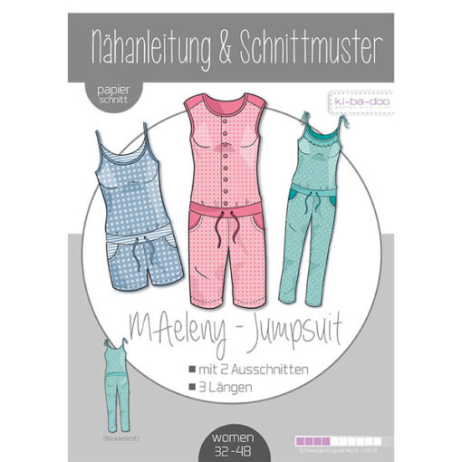 Papierschnittmuster Jumpsuit MAeleny Gr 32 - 48 - Ki-ba-doo