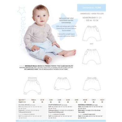 PapierschnittmusterHaremshose - Minikrea 11305