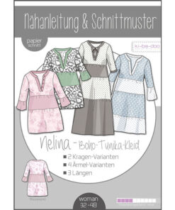 Papierschnittmuster Boho Kleid Nelina Gr 32 - 48 - Ki-ba-doo