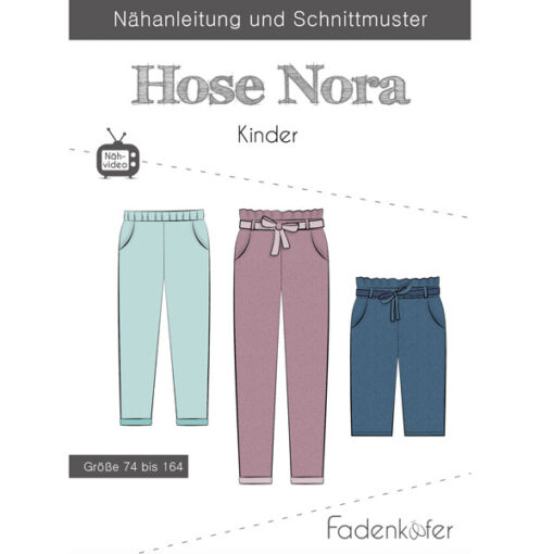 Papierschnittmuster Hose Nora Gr. 74 - 164 - Fadenkäfer