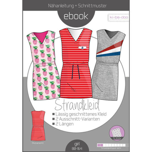 Papierschnittmuster Basic Strandkleid Gr 80 - 164 - Ki-ba-doo