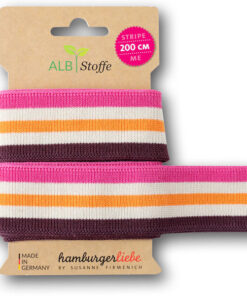 Strickband - "stripe me College" rosa / mauve