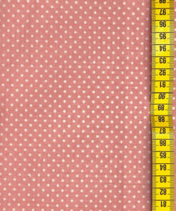 Baumwolle - Minipunkte 2 mm coral / weiss