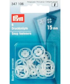 Prym 347106 Druckknöpfe transparent 15mm