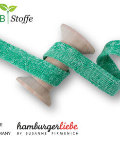Flachkordel Hamburger Liebe 20mm - grün melange