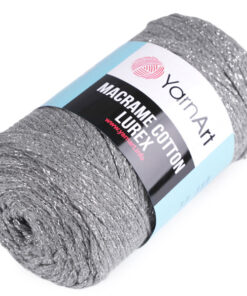 Makramee Cotton Lurex - grau
