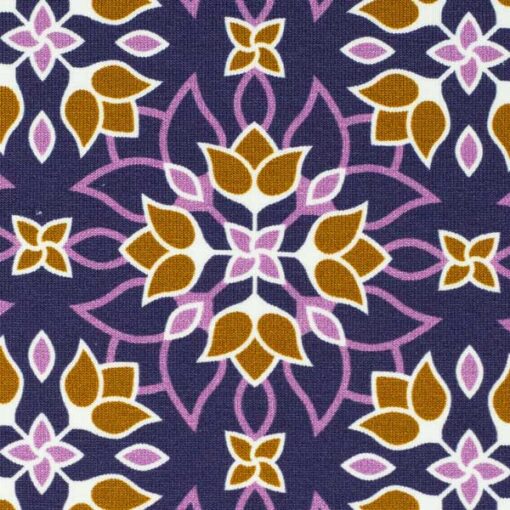 Jersey Baumwolle - "floral ornaments by lycklig Design" lila