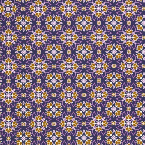 Jersey Baumwolle - "floral ornaments by lycklig Design" lila