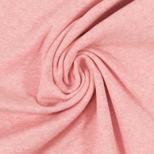 Bündchenstoff - Schlauch rosa melange