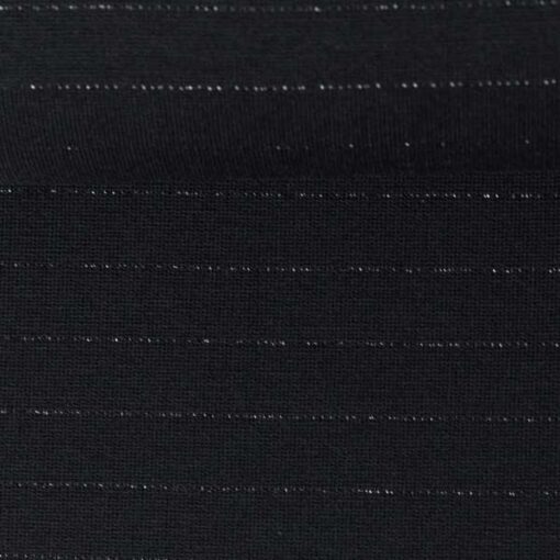 Interlock Jersey "Pia" mit zartem Metallicstreifen - schwarz / silber