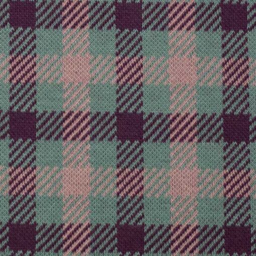 Jacquardjersey Plaid by Käselotti - mint / violet