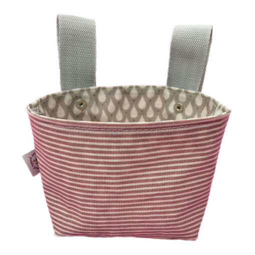 Lenkertäschli Streifen altrose / grau