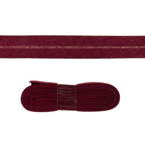 Baumwollschrägband uni bordeaux