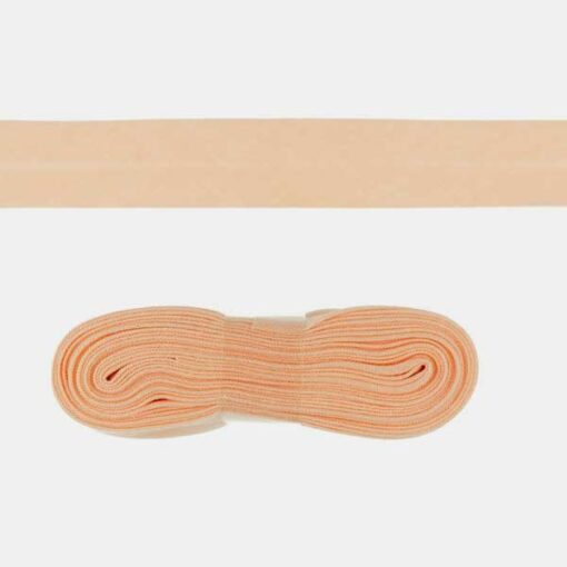 Baumwollschrägband uni gebrochen lachs