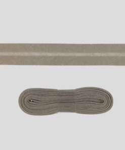 Baumwollschrägband uni taupe