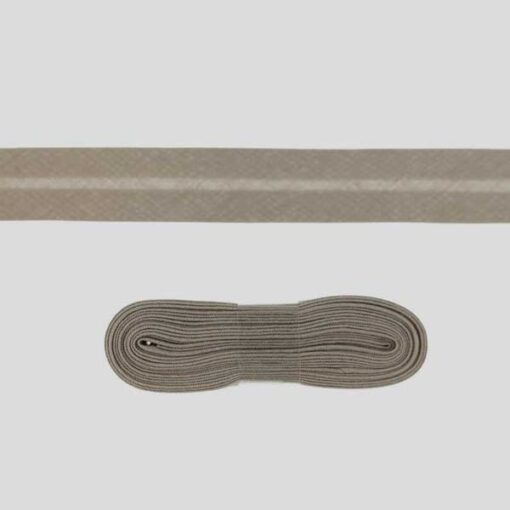 Baumwollschrägband uni taupe
