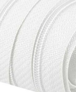 Bettwäscheschieber für 3 mm Reissverschluss - weiss