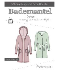 Papierschnittmuster Bademantel Damen Gr 32 - 58 - Fadenkäfer