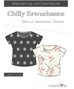 Papierschnittmuster Shirt Chilly Damen Gr. 32 - 58 FadenkäferPapierschnittmuster Shirt Chilly Damen Gr. 32 - 58 Fadenkäfer