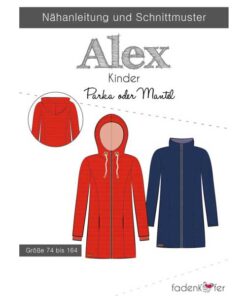 Papierschnittmuster Parka oder Mantel Alex Gr. 74 - 164 - Fadenkäfer