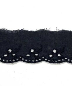 Broderiespitze 42 mm - schwarz