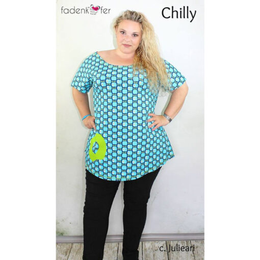 Papierschnittmuster Shirt Chilly  Damen Gr. 32 - 58 Fadenkäfer – Bild 2