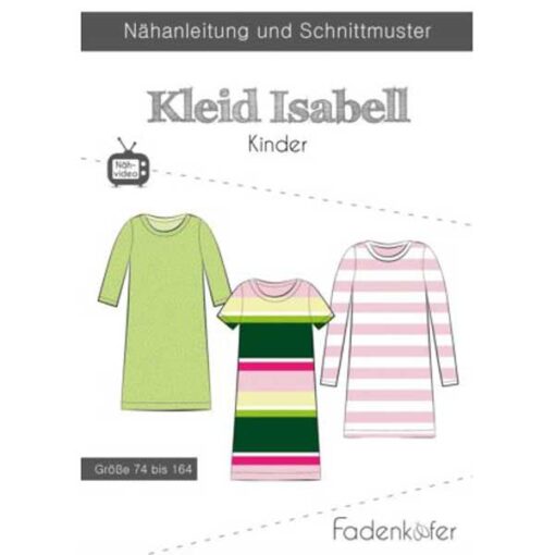 Papierschnittmuster Kleid Isabell Gr. 74 - 164 - Fadenkäfer