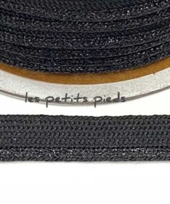 Paspelband 10 mm - schwarz lurex