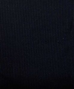 Rippjersey uni schwarz