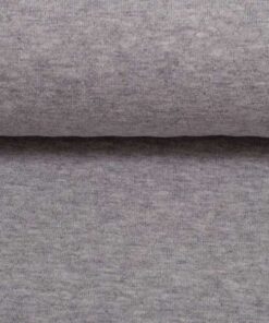 Steppjersey uni - hellgrau melange