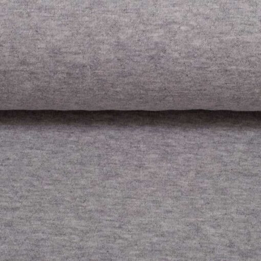 Steppjersey uni - hellgrau melange