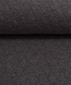 Steppjersey uni - dunkelgrau melange