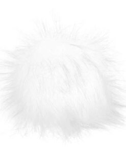 Kunstfellpompon Pro Lana - 12 cm - weiss