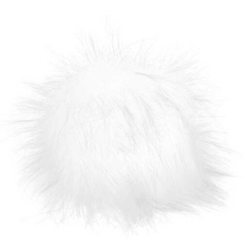 Kunstfellpompon Pro Lana - 12 cm - weiss